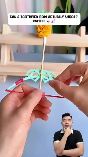 How To Make a Toothpick Bow and Arrow Easily