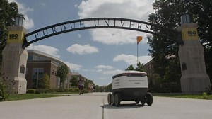 These robots bring meals to students at college