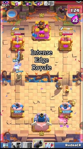 Edge Royale against Prince logbait deck #clashroyale #megaknight #crl Hero Valkyrie Hero Ice Wizard