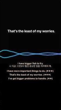 I have a bigger fish to fry. #비유 (4) #그냥틀어놓으세요 #유용한영어표현 #congeniality #영어회화