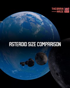 118K views · 984 reactions | How big are asteroids… really? In this video, we compare the sizes of famous asteroids using real-world references—from the Empire State Building to the dwarf planet Ceres, the Moon, and finally Earth itself. Watch as these space rocks grow from harmless to colossal, revealing just how massive some of them truly are. This visual journey puts the scale of our solar system’s most ancient objects into jaw-dropping perspective. | The Brain Maze | Facebook