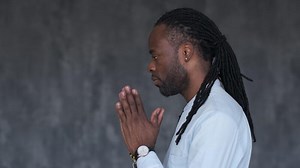 African American man portrait. African american male profile
