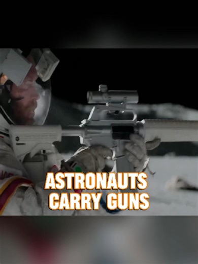 Why do astronauts always carry guns to space? The shocking truth revealed! #space #astronaut #NASA #science #funfacts #USA #America #UnitedStates #spacefacts