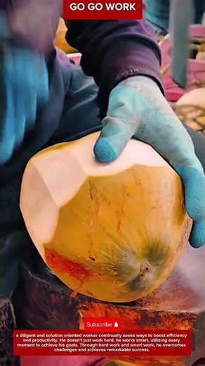 Trimmed Green Coconut Processing for Clean Husking and Ready-to-Drink Serving in Outdoor Markets