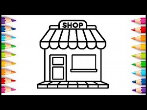 How To Draw A Shop | Draw a Shop Easy Step by Step | Draw a Shop For Kids