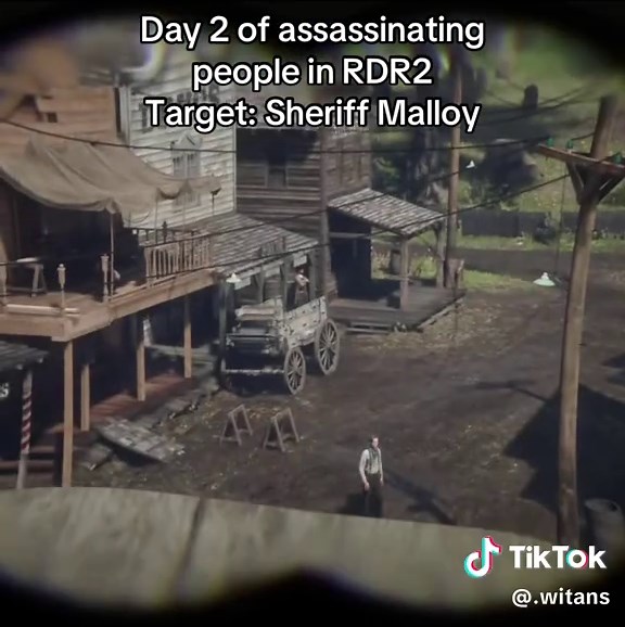 Assassinating Sheriff Malloy in RDR2 Gameplay