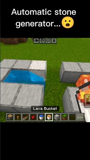 Minecraft automatic stone generator...😮