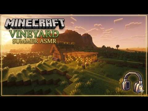 Summer Vineyard House 🍷 Minecraft ASMR Building (No talking)