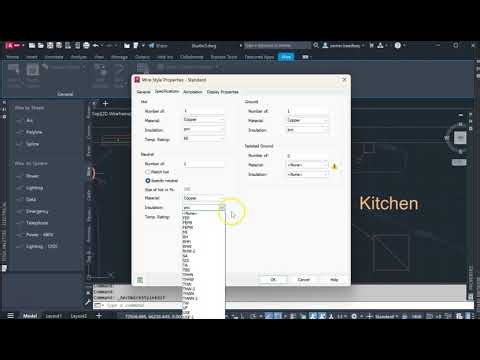 Introduction to Electrical Installation using Autocad MEP- Wiring Home Runs & Wire Properties-Part 6