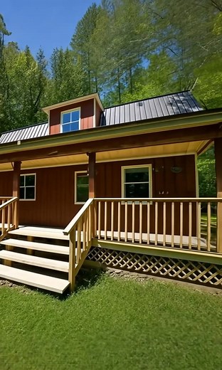 1.9K views · 42 reactions | Peaceful 2-Bedroom Cabin Nestled on 1.4 Acres | Cozy Cabin Designs | Facebook