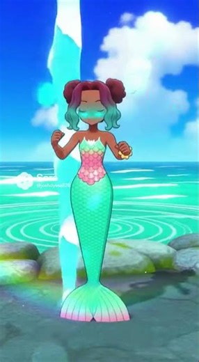mermaid transformation in the style of pokemon #1