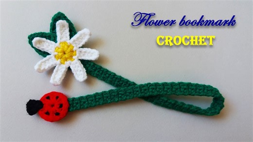 Flower Bookmark Crochet Tutorial for Beginners | Crochet Flower Bookmark