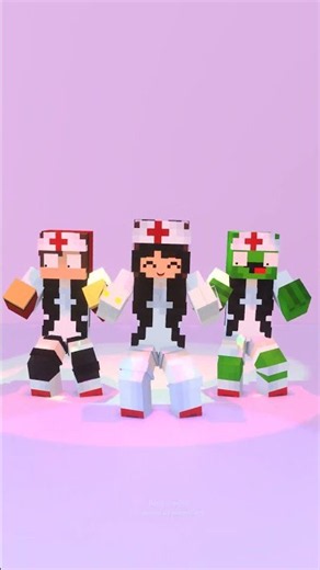 J's sister in a nurse's outfit scares JJ and Mikey while jumping around like a cat 😺