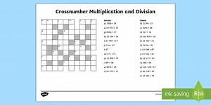 UKS2 Crossnumber Multiplication and Division Worksheet