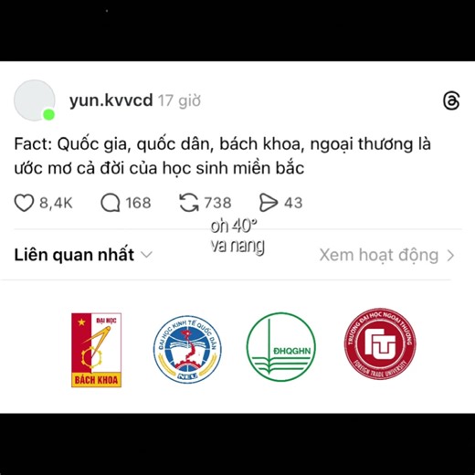 So sánh các trường đại học VNU, NEU, HUST và FTU
