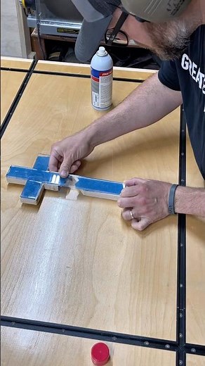 Attaching maple to a router template with tape and CA glue for clean routing every time