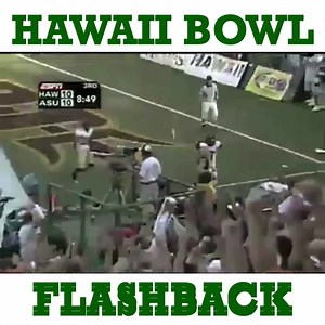 Hawaii vs Arizona State, 2006 The legendary Colt Brennan hits Ryan Grice-Mullen (who jukes the defender out of his cleats) for the TD, which then set the NCAA record for most touchdown passes in a season with 55. | Hawaii Football . net