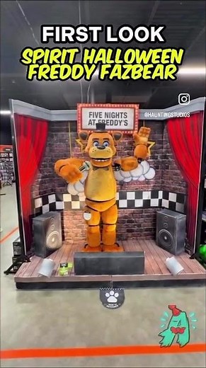 SPIRIT HALLOWEEN 2026 Freddy Fazbear FIVE NIGHTS AT FREDDYS Animatronic Has made it to the stage!