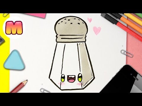 HOW TO DRAW A KAWAII SALT SHAKER - easy kawaii drawings - Learn to draw kawaii things
