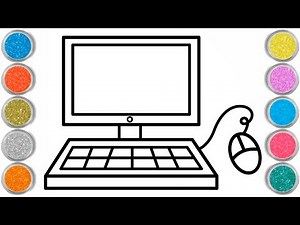 How to Draw a Computer Easy - Step by Step Drawing Tutorial | कंप्यूटर का चित्र | Computer Ka Chitra