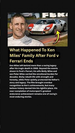 What Happened To Ken Miles' Family After Ford v Ferrari Ends #shorts