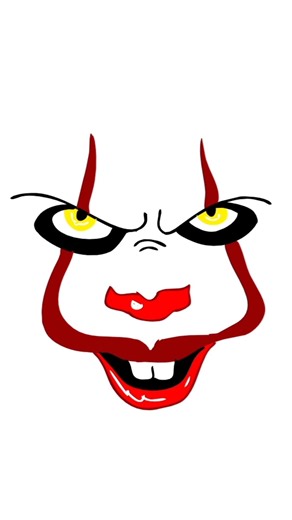 🎈 Drawing Pennywise | Scary Clown Art 👻 #Shorts