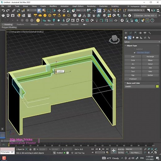 Decorative plaster modeling|Quick tutorial on modeling in 3D Max