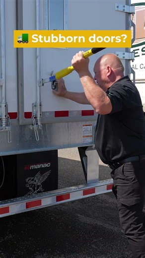 The Door Helper: Extra power for jammed trailer latches. 🚛 Work smarter, not harder.#trucker #tools