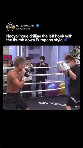 Naoya Inoue DRILLING the left hook thumb down European Style 🇪🇺