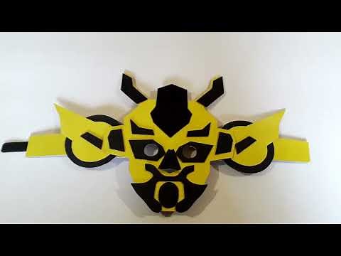 Bumblebee cardboard Mask (DIY)