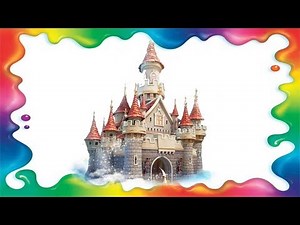 How to draw a castle - step by step, for kids