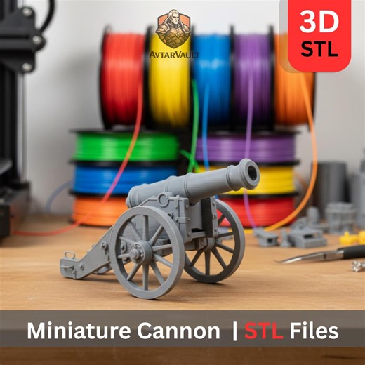Miniature Cannon STL File | Historical Artillery 3D Print (digital Download) - Etsy UK