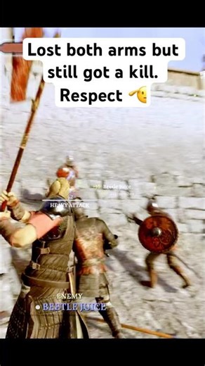 Armless player somehows gets a kill.. ☠️ #chivalry2 #gamingshorts #shorts #viking