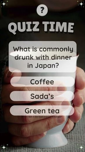 The Most Common Drink with Dinner in Japan: Unveiled! #quiz #usaquiz #usa #shorts #viral