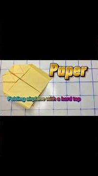 Paper floding airplane whit a hard top #easyorigami #origami #paper #diy
