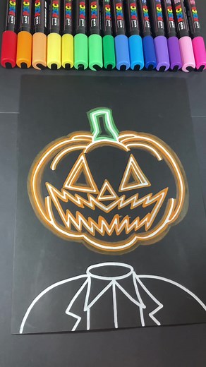Creating a Glowing Pumpkin Drawing for Halloween!