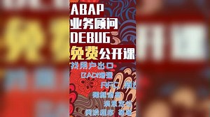SAP业务顾问ABAP debug 第二课