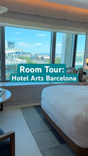 Hotel Arts Barcelona room tour! Would you stay here? #barcelona #europeantravel