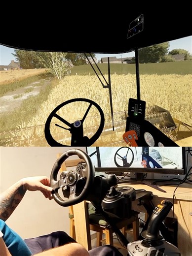 Farming Simulator New Holland TC59 combine POV Logitech Steering Wheel Thrustmaster Farmstick #dkgc