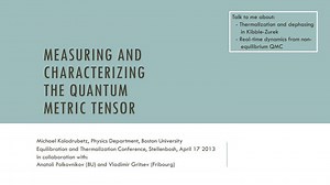Measuring and characterizing the quantum metric tensor - SlideServe