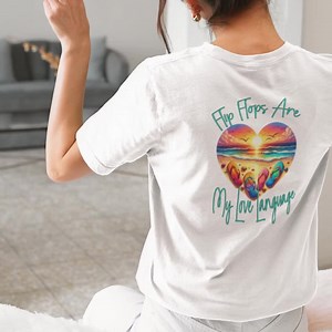 Peace Love Flip Flops PNG, Summer Beach Design (digital Download) - Etsy