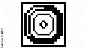5 second countdown animation, 5 to 0 seconds with Looping Countdown in Pixel Art – 8-Bit Timer for Digital Use. 4k video