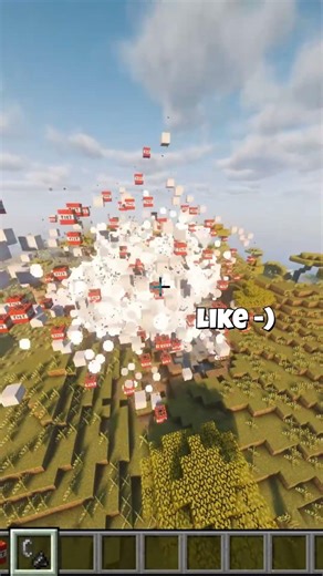 Explosion Power Test: 600 TNT #minecraft #gaming #viral