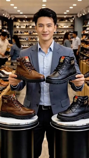 boot cao cổ nam da bò thật #xuhuongtiktok #tiktokshop #reviewthat #muasamthongminh