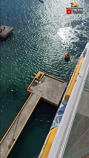 Giant Cruise Ship Backing Into Caribbean Port #viral #shorts