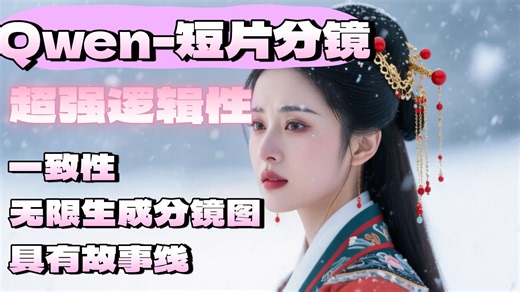 【ComfyUI】短片/短剧类 QwenEdit   NextScene 无限分镜图创作 图生视频分镜头提示词创作 超强逻辑性