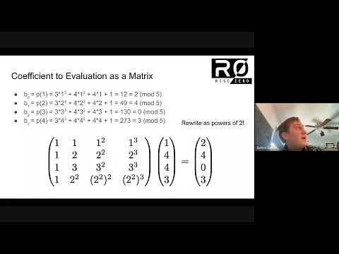 Intro to Number Theoretic Transforms 3: Coefficient Form to Evaluation Form (DFT Matrix)