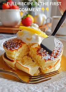 Pillowy Lemon Soufflé Pancakes Ingredients 2 tbsp milk 1 tsp vanilla extract ½ cup all-purpose flour ...... Full Recipe in Coʍmеոτ 💬 | Fresh Recipes