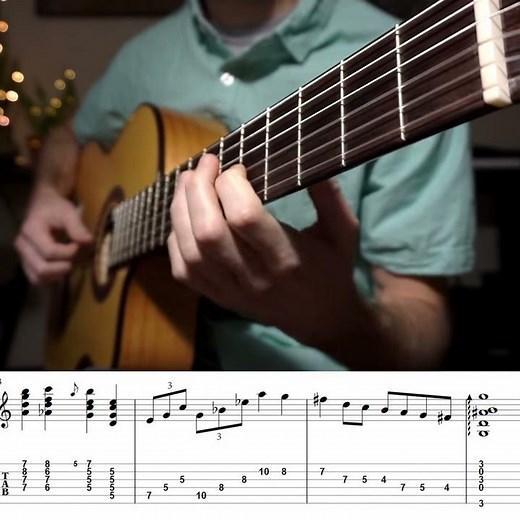 Neo Soul Fingerstyle ACOUSTIC Jazz Guitar Lick (w/ TABs)