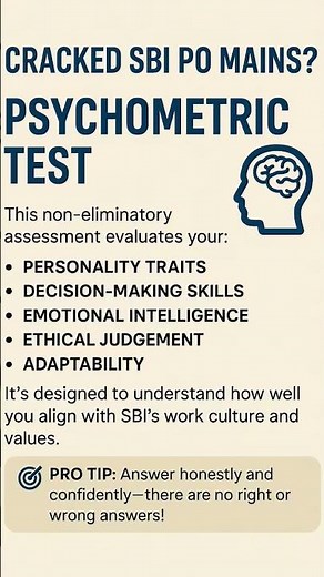 SBI PO New Psychometric Test Explained | Don't Ignore This! #sbipo #sbipo2025